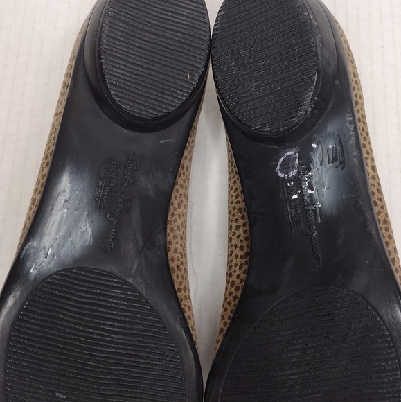 Salvatore Ferragamo Lamu Women's Vigogna Print Leather Slip On Loafers Size 9.5B - Picture 12 of 14